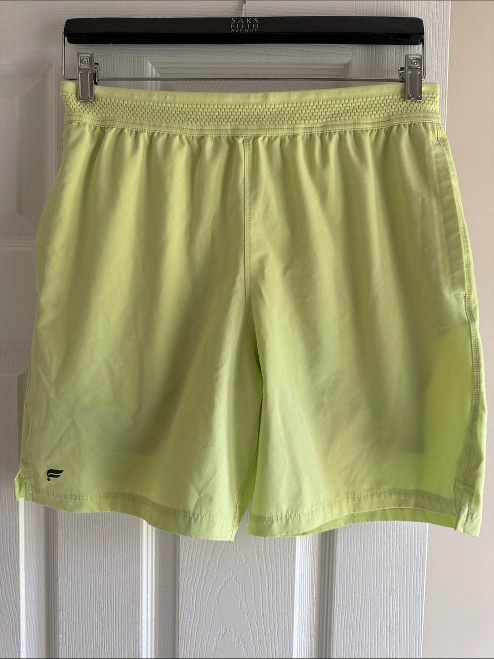 Fabletics Men's Neon Yellow Athletic Shorts